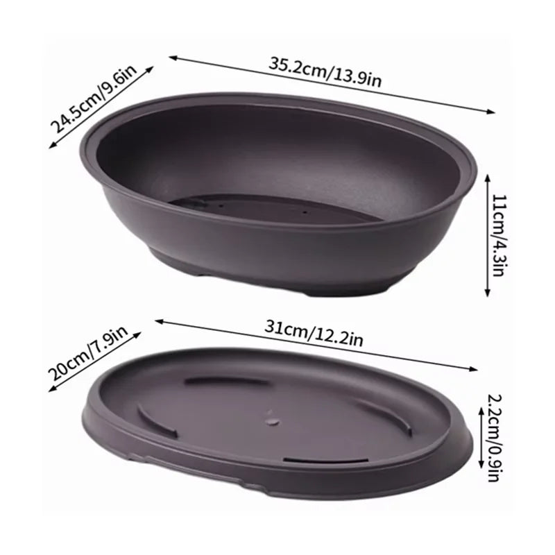 Garden Landscape Bonsai Pot Trays Rectangular Square Planter