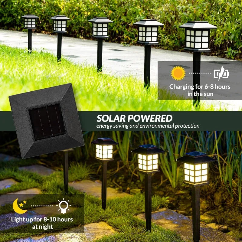 Pack Solar Pathway Light Outdoor Solar for Garden