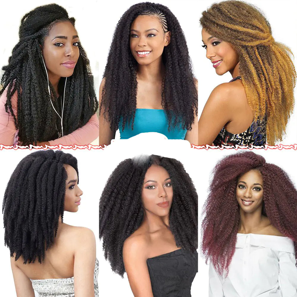 Marley Braids Crochet Hair | Pre-Looped Curly Braiding Hair for Natural Look & Easy Installation