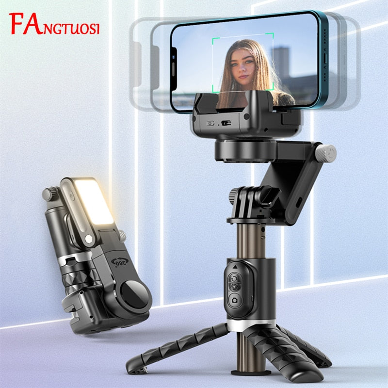 360 Rotation Following shooting Mode Gimbal Stabilizer Selfie Stick Tripod - enoughdream.com