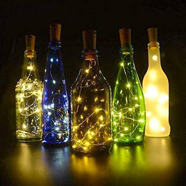 Fio de Luz com Rolha e Painel Solar (Prova D'água) - A.S Foco