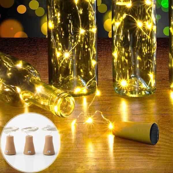 Fio de Luz com Rolha e Painel Solar (Prova D'água) - A.S Foco