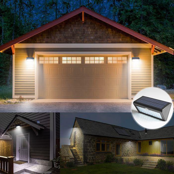 Super Luz com Sensor de Movimento e Painel Solar - Super Brilhante, Sem fios, Fácil instalação. - A.S Foco