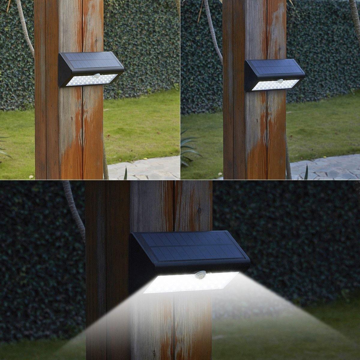 Super Luz com Sensor de Movimento e Painel Solar - Super Brilhante, Sem fios, Fácil instalação. - A.S Foco