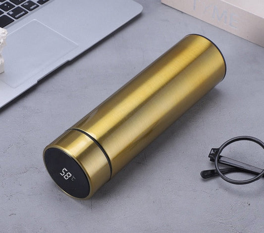 Thermos Bottle 500ml Led Stainless Steel Thermometer Water Coffee Tea Digital Display - enoughdream.com