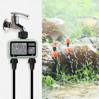 Eshico Large LCD Display 2-Outlet Household Outdoor Irrigation - enoughdream.com