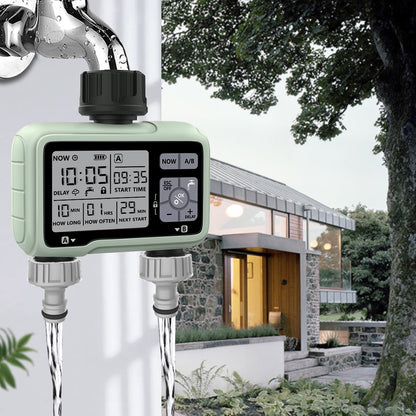 Eshico Large LCD Display 2-Outlet Household Outdoor Irrigation - enoughdream.com