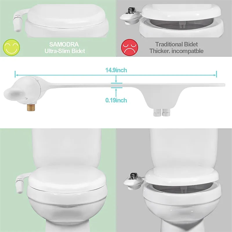 SAMODRA Toilet Bidet Ultra-Slim Bidet - enoughdream.com