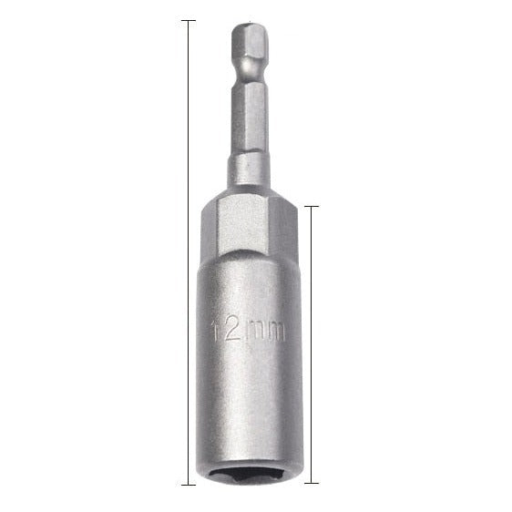 Greener One Pcs 80mm Length Extra Deep Bolt Nut Driver Bit 6.35mm Hex Shank Wrench Socket Screw Driver for Power Tool - enoughdream.com