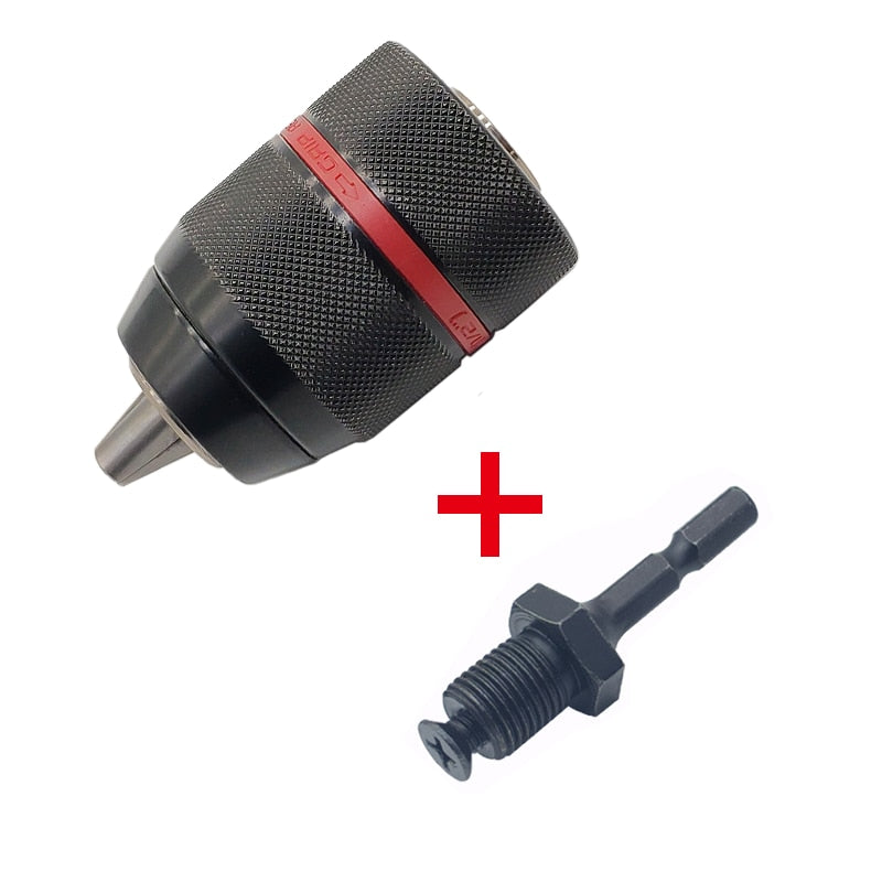 Metal Heavy Duty 1/2-20UNF 13mm Keyless Drill Chuck Hex Shank - enoughdream.com