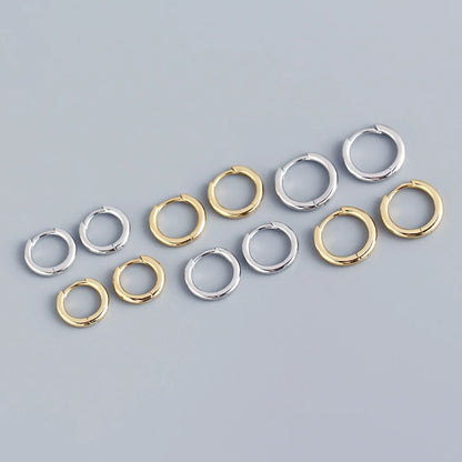Stainless Steel 1 Pair Minimalist Huggie Hoop Earrings - enoughdream.com