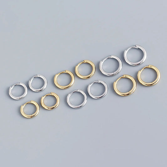 Stainless Steel 1 Pair Minimalist Huggie Hoop Earrings - enoughdream.com