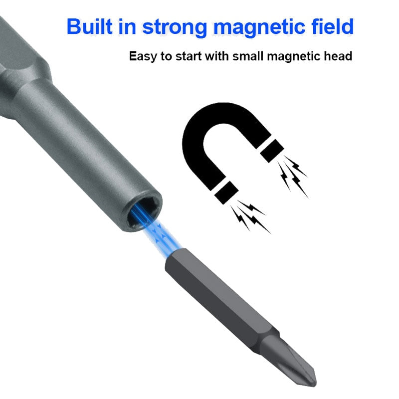 Screwdriver Set Magnetic Screw Driver Kit Bits Precision Electric - enoughdream.com