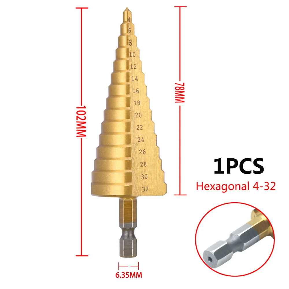 Titanium Coated Step Drill  Metal Tool
