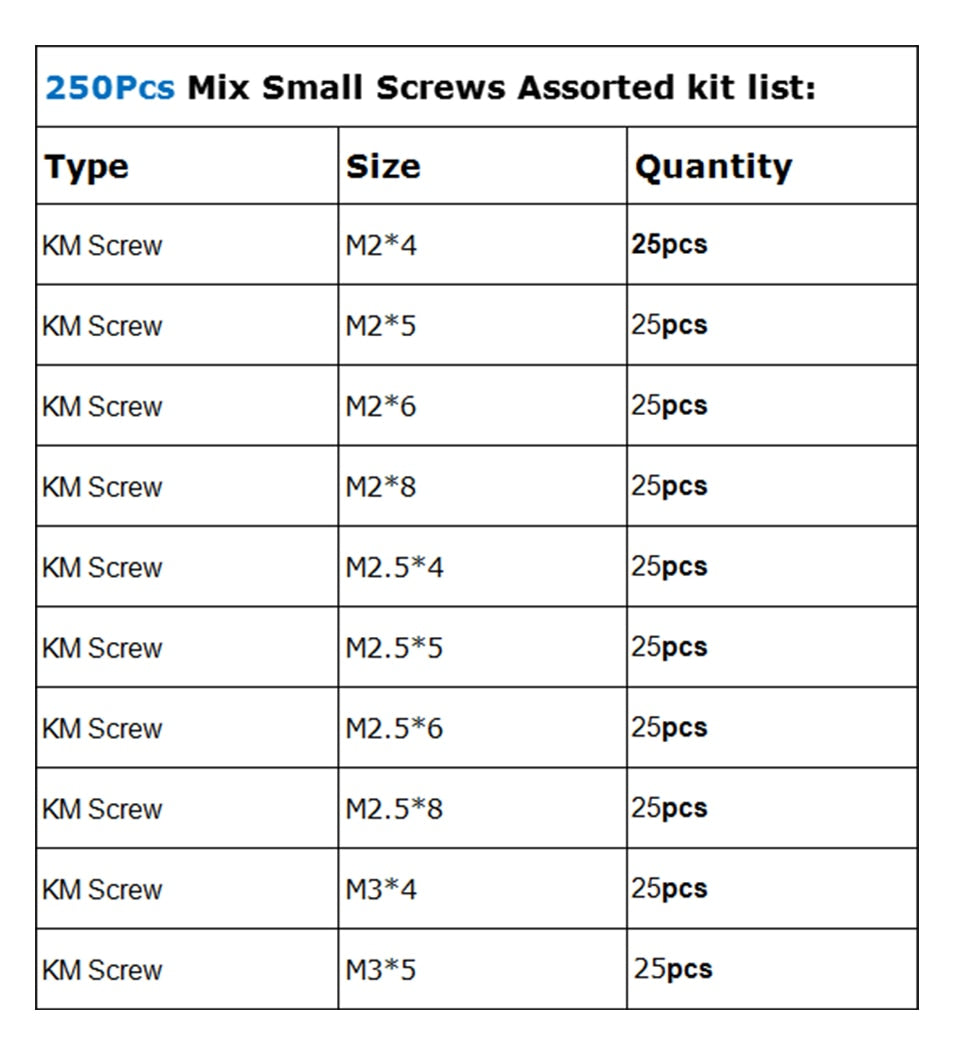 M2 M3 Screw Set KM2 Machine Laptop Screw Flat Head Phillips Drive Accessories - enoughdream.com