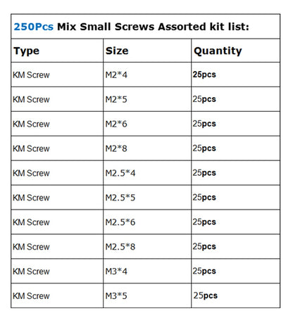 M2 M3 Screw Set KM2 Machine Laptop Screw Flat Head Phillips Drive Accessories - enoughdream.com