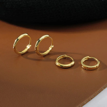 Stainless Steel 1 Pair Minimalist Huggie Hoop Earrings - enoughdream.com