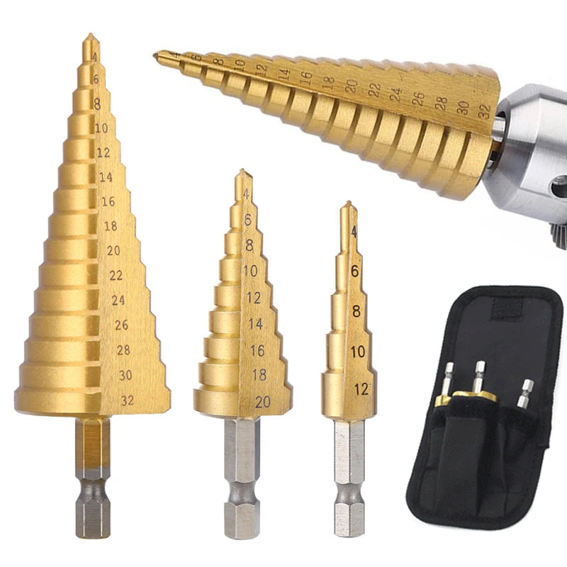 Titanium Coated Step Drill  Metal Tool