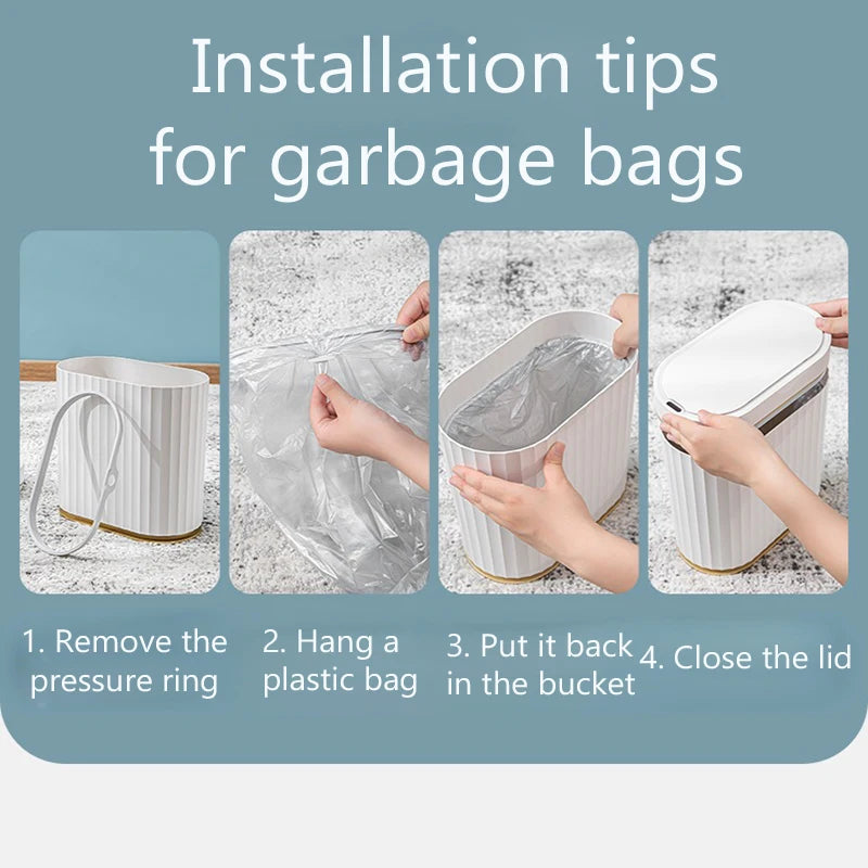 Smart Sensor Trash Can For Kitchen Garbage