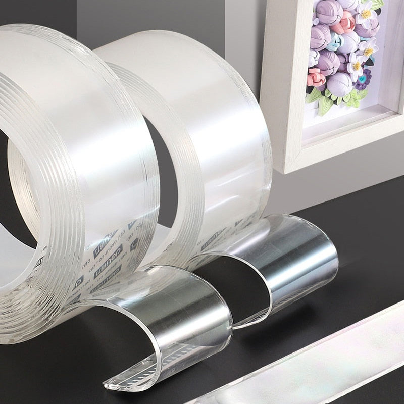 Nano Tape Double Sided Tape Transparent Reusable Waterproof Adhesive - enoughdream.com