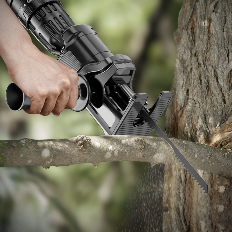 Portable Reciprocating Saw Adapter ,Electric Drill To Electric Saw for Wood Metal - enoughdream.com