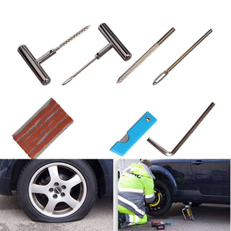 Auto Tire Repair Set Puncture Repair Tools Car Van Motorcycle Bike Emergency - enoughdream.com