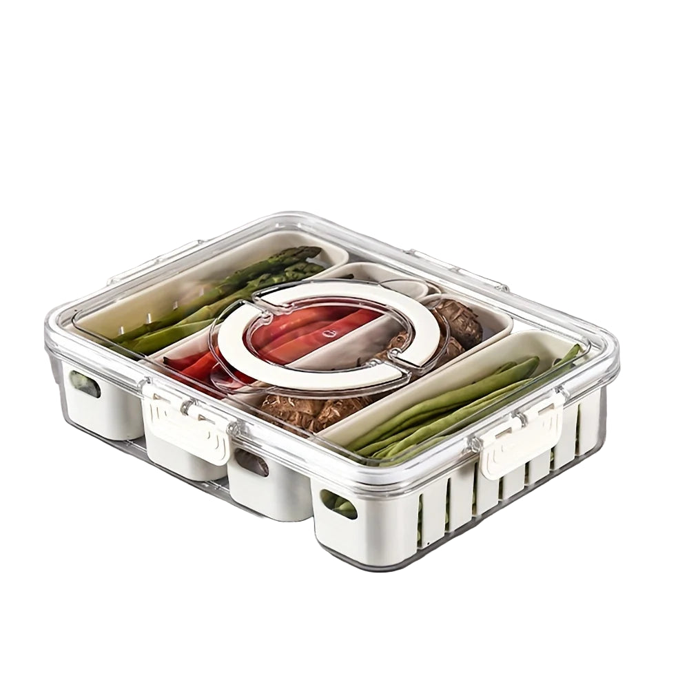 Lunch container with 4 or 8 compartments box for storing food in geladeira
