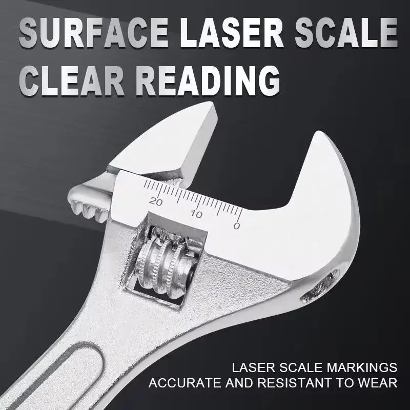 Large adjustable open-in universal wrench