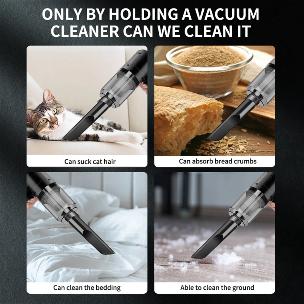 Small portable vacuum cleaner for various household dust uses.