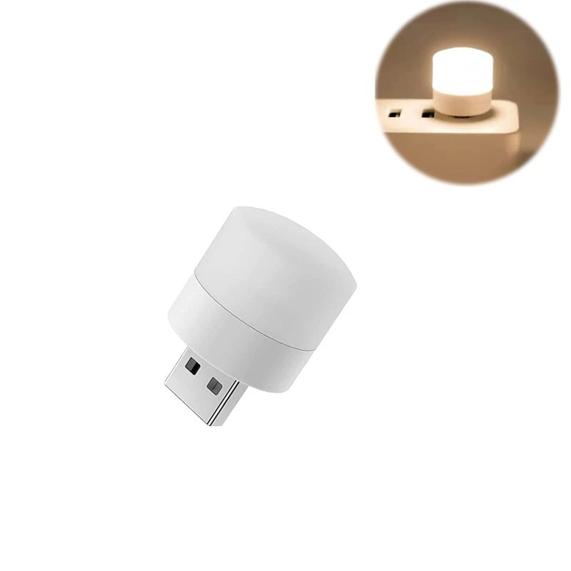1-10Pcs Mini USB Night Light Warm White Eye Protection Book Reading Light USB Plug - enoughdream.com
