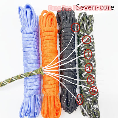 5 Meters Dia.4mm 7 Stand Cores Parachute Cord Lanyard Outdoor Camping - enoughdream.com