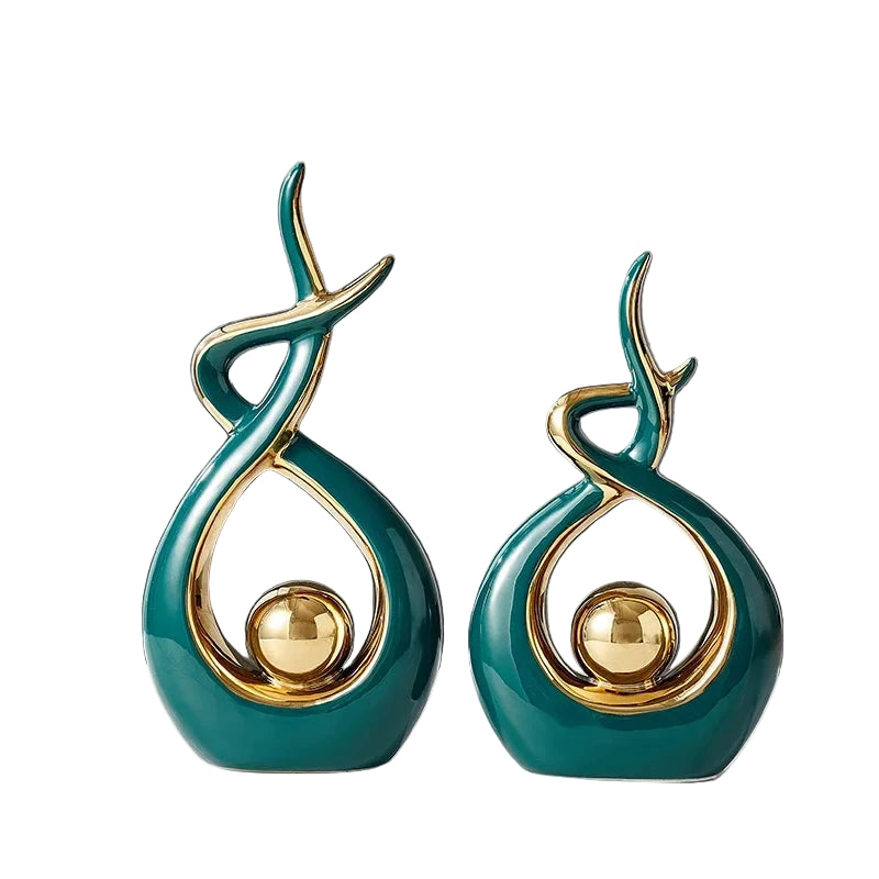 Nordic Home Decor Figurines for Interior -  Ceramics Decoration Accessories Statue