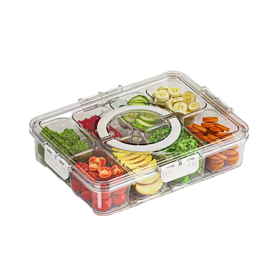 Lunch container with 4 or 8 compartments box for storing food in geladeira