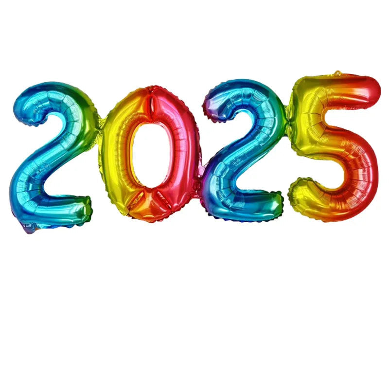 2026 Gold Crown Foil Number Balloons for 2026 -  New Year Christmas Eve Festival Party