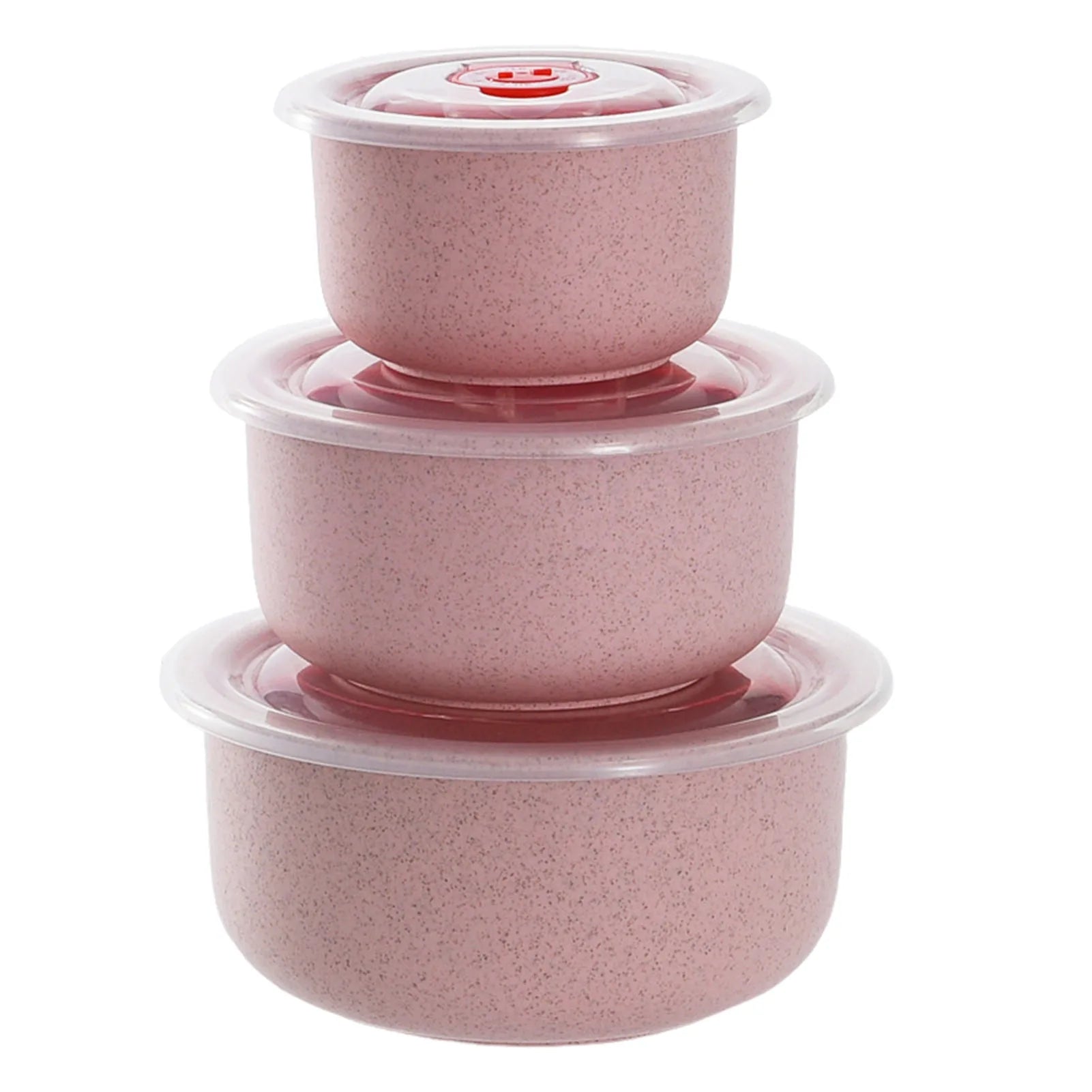 Set of 3 containers for storing food suitable for microwaves ideal for preparing snacks and travel