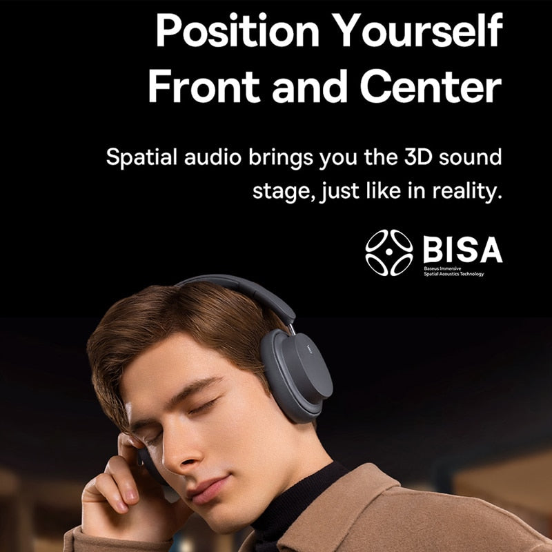 Baseus Bowie D05 Wireless Headphone 3D Spatial Audio Earphone Bluetooth 5.3 - enoughdream.com