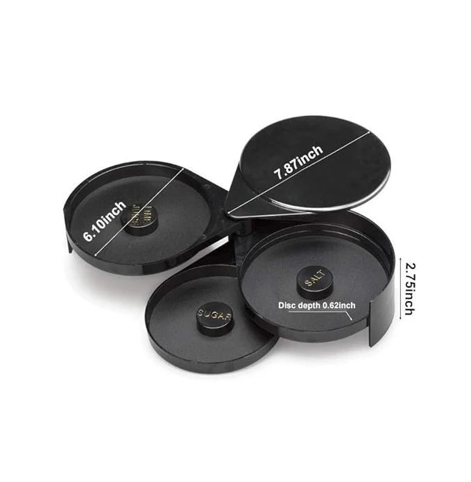 3-level rotating box for salt and sugar border, ideal for mixing with sugar and coquettes.