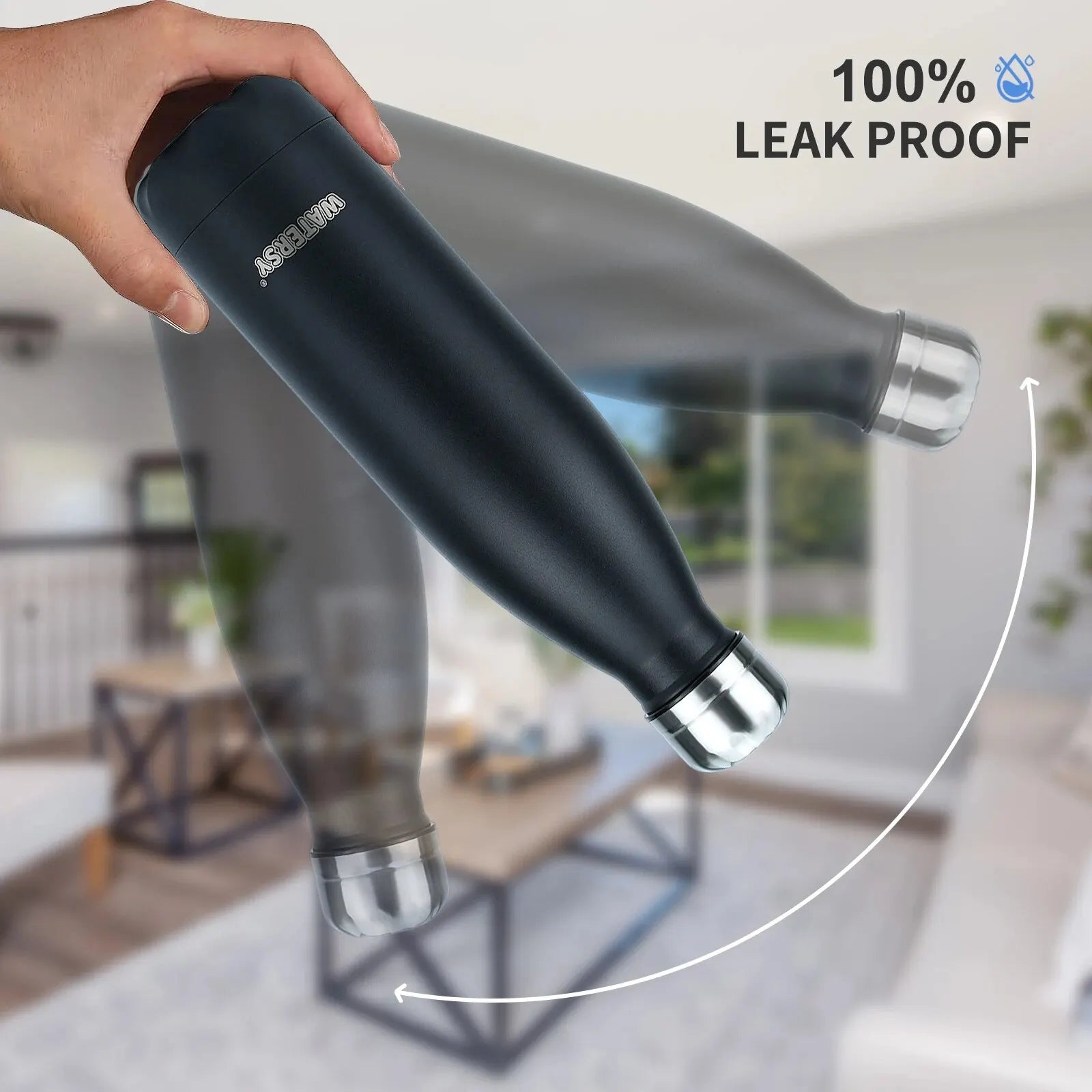 Stainless steel water jug with vacuum insulation, double wall ideal for keeping at cold or hot temperatures