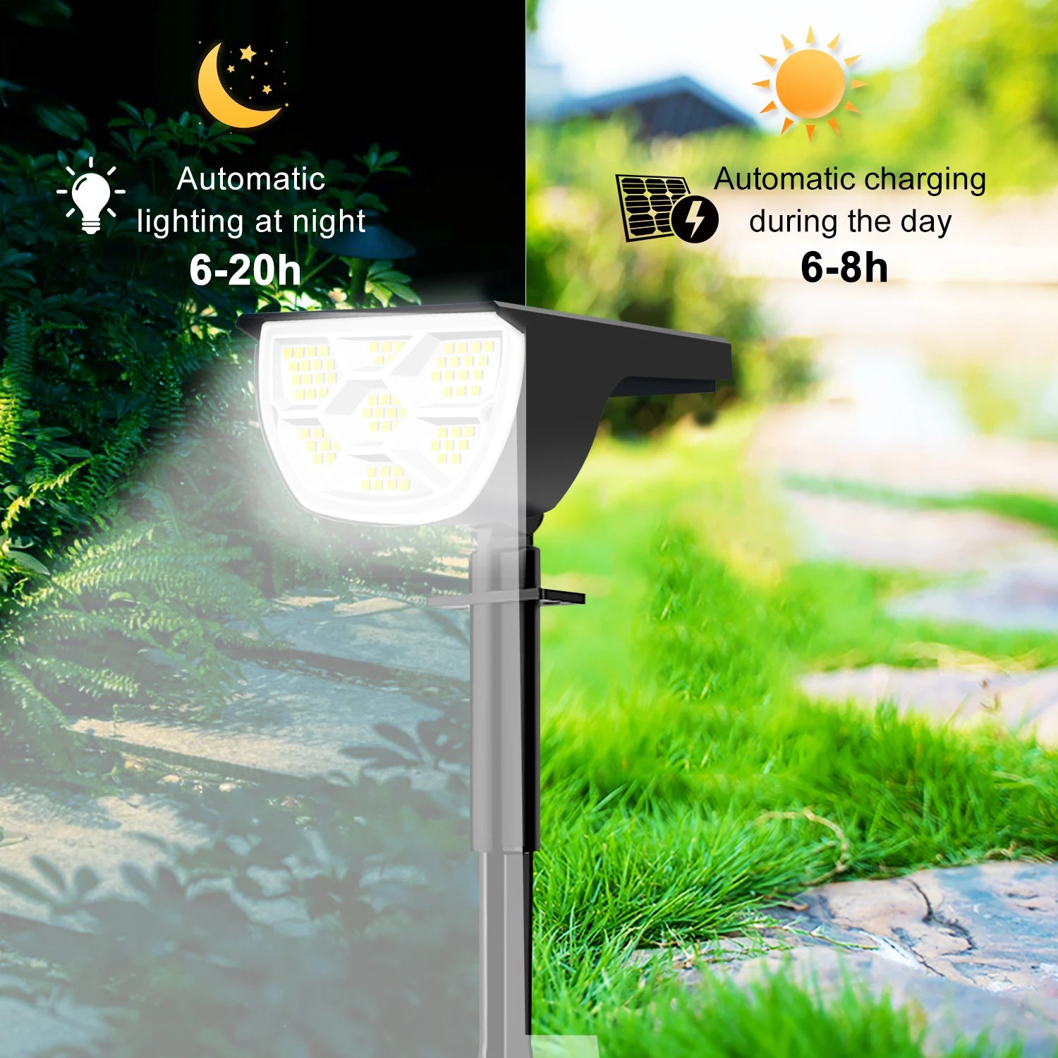 LED Solar Landscape Spotlights IP65 Waterproof Solar  Garden