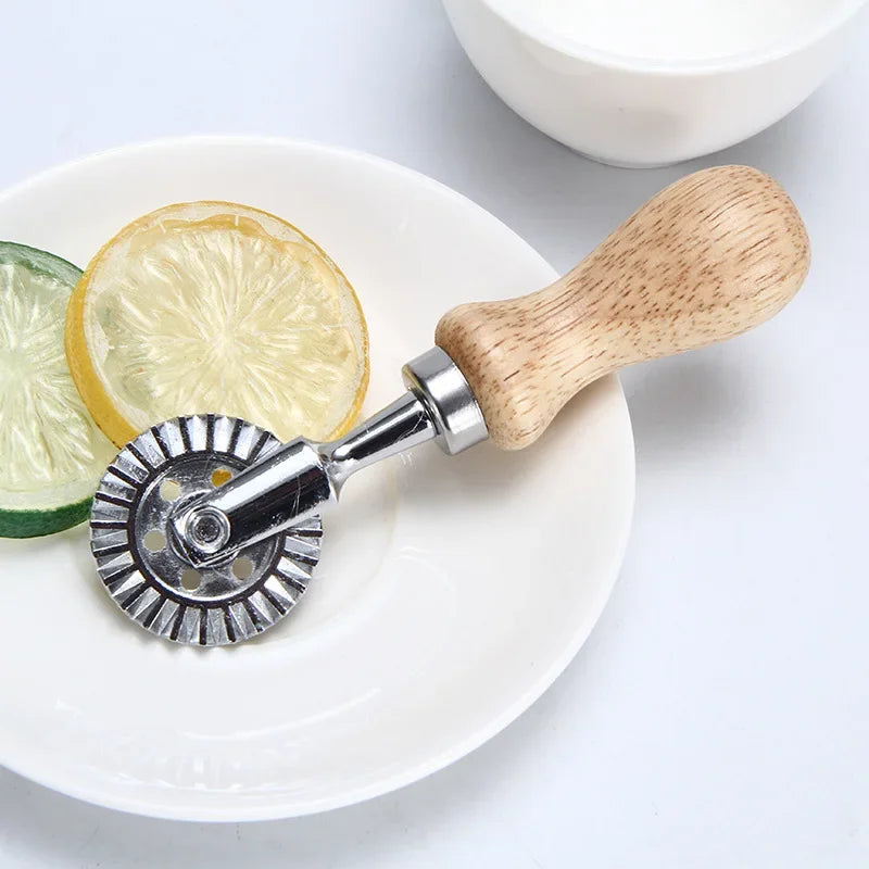 Set of stainless steel cutters dough press and cutter ravioli and biscuit.