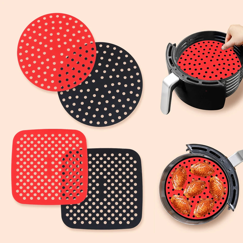 Air Fryer Silicone Liner Mat Reusable Non-Stick  Accessories