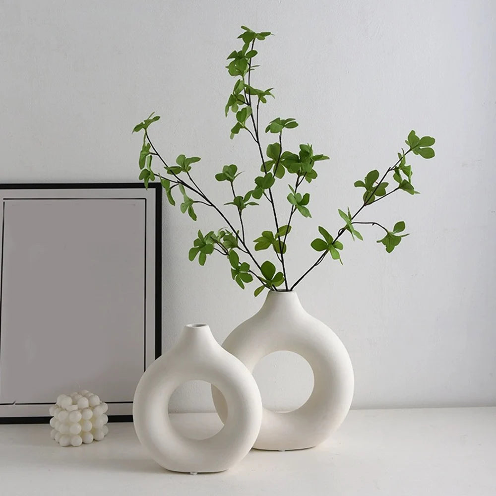 Nordic Vase Circular -  Vase For Home Living Room Decoration