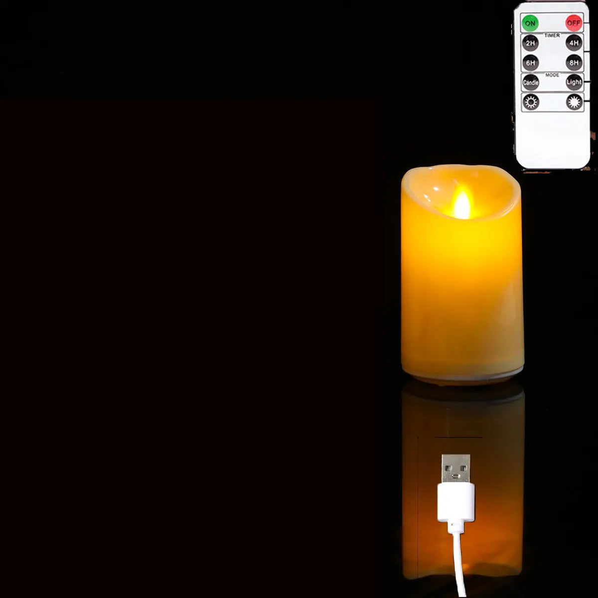 Pieces USB Charge Remote Control LED Decorative  Candles