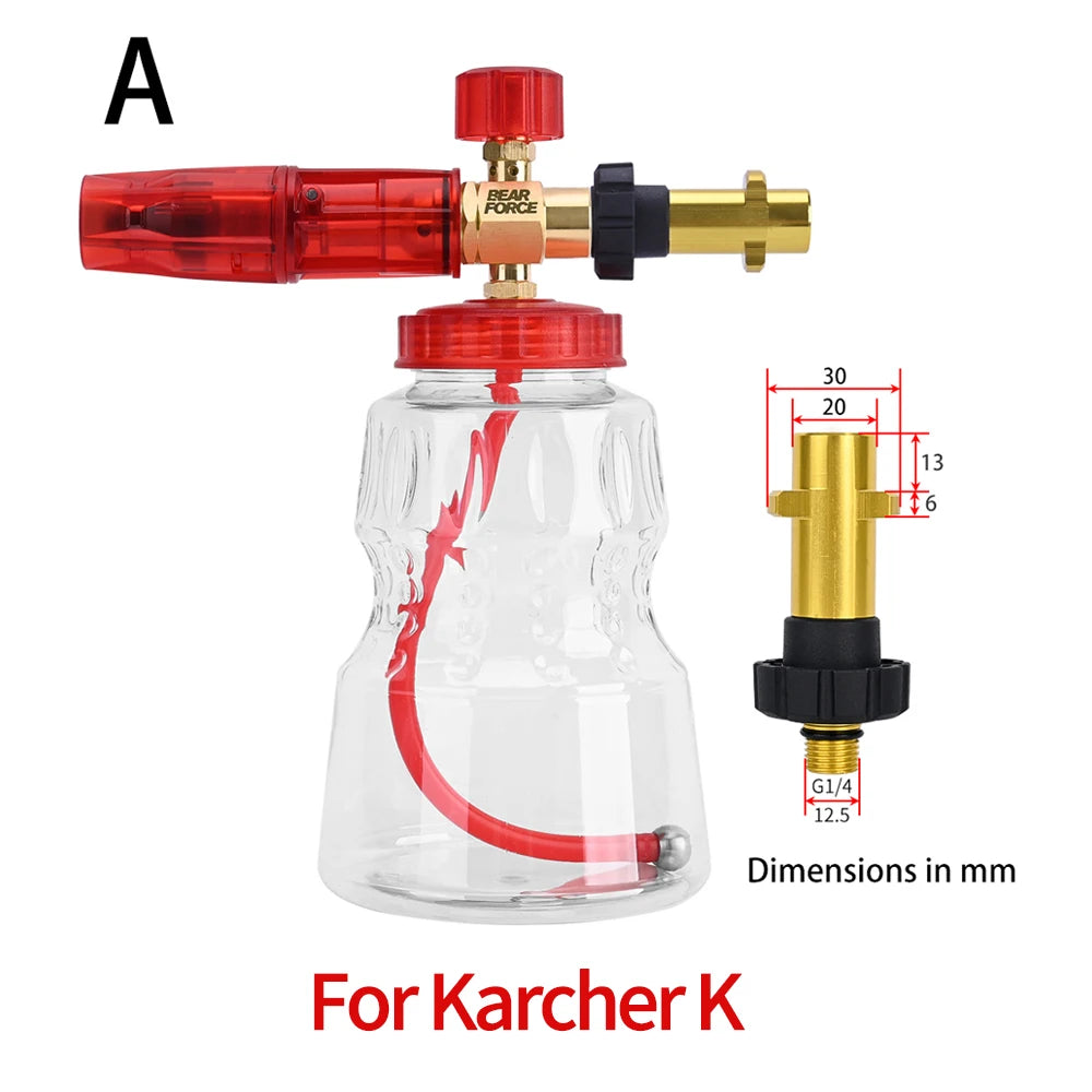 Foaming sprayer car wash