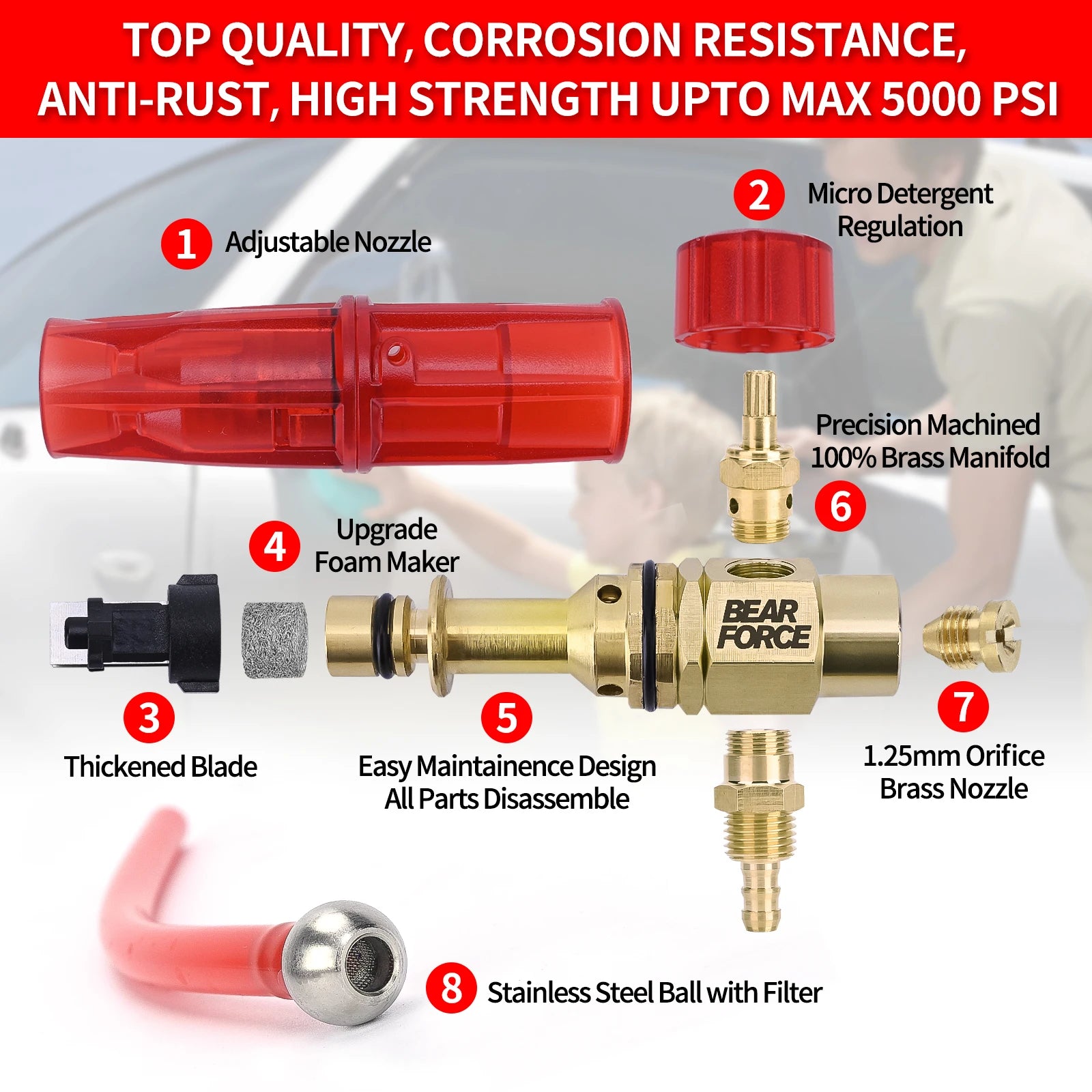 Foaming sprayer car wash