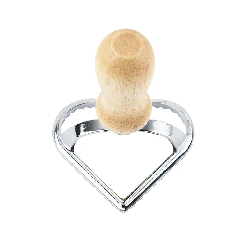 Set of stainless steel cutters dough press and cutter ravioli and biscuit.