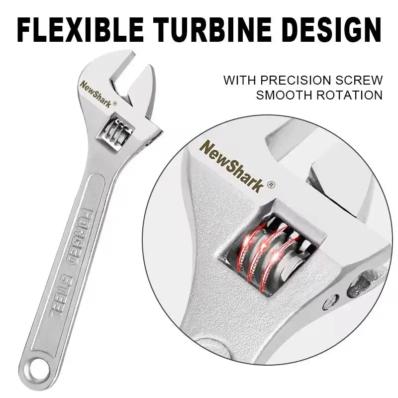 Large adjustable open-in universal wrench