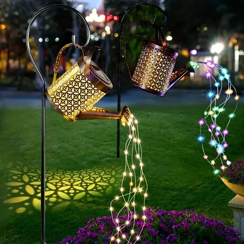 Waterproof Shower Lights Hanging Star LED Fairy for Garden Decoration solar