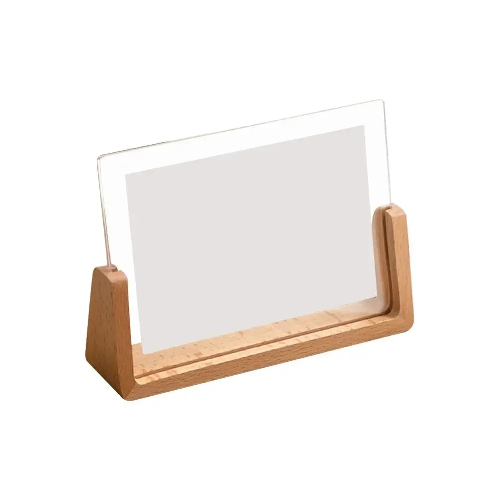 Wooden frame for wedding photos office decoration.