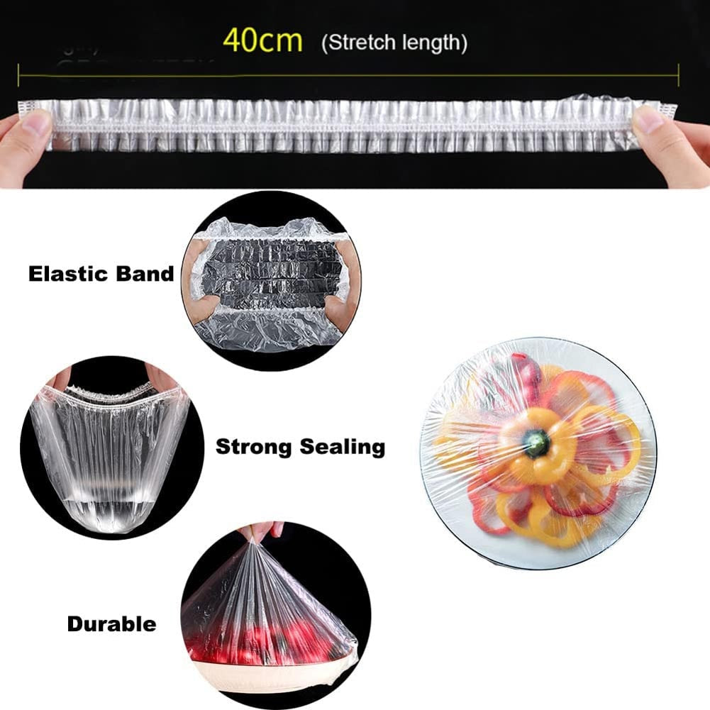Disposable Food Cover Plastic Wrap Elastic Food Lids - enoughdream.com